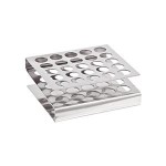 Brand 25-Tube Stainless Steel Z-style Test Tube Rack B8292