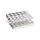 Brand 25-Tube Stainless Steel Z-style Test Tube Rack B8292